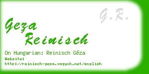 geza reinisch business card